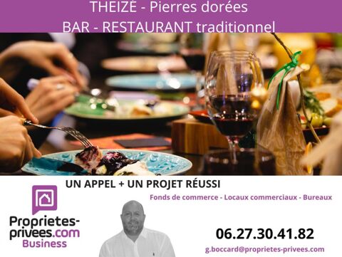 Secteur Pierres dor&eacute;es -  Bar, Restaurant traditionnel avec grande terrasse 495000 69620 Theize