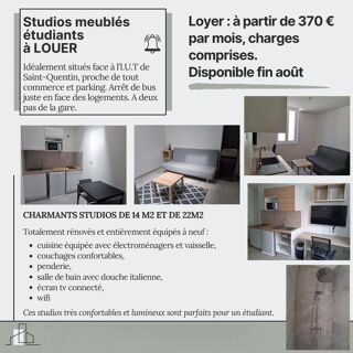  Appartement à louer 1 pièce 14 m² Saint quentin