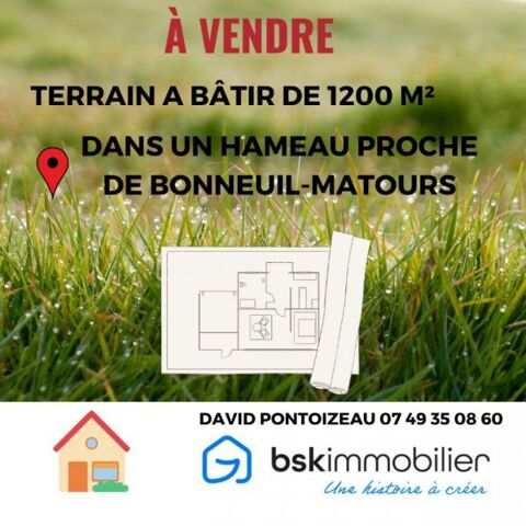 Terrain à bâtir de 1200 m² 45000 Bonneuil-Matours (86210)