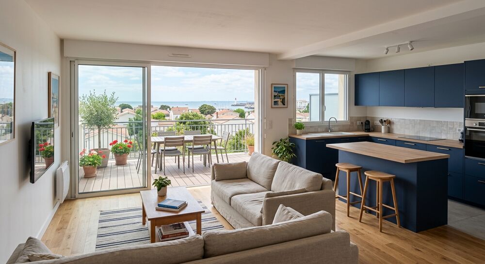 Vente Appartement 4 PIECES DERNIER ETAGE - VUE MER - PORT NEUF La rochelle