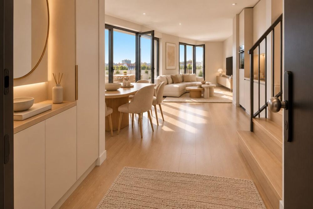 Vente Appartement DUPLEX DE 3 PIÈCES AUX DERNIERS ÉTAGES, AVEC SÉJOUR SOUS LES TOITS ET TERRASSE Issy les moulineaux