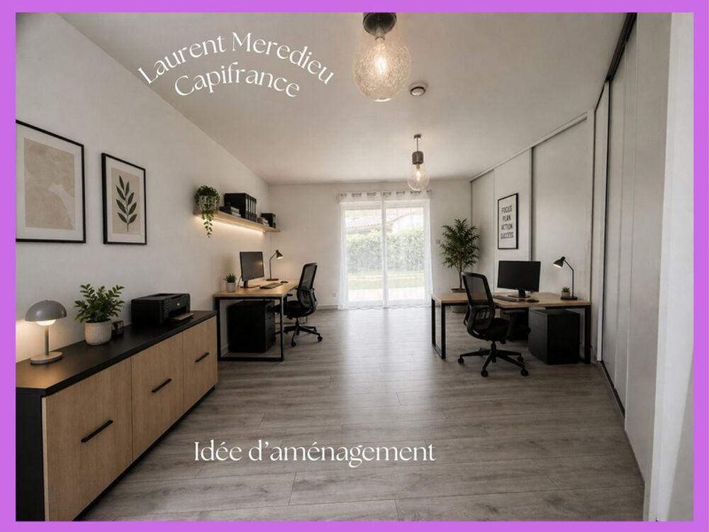 Maison de plain-pied de 130 m²- 4 chambres- avec grand jardin piscinable  Saint-Romain-la-Virvée