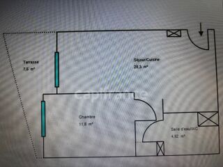  Appartement  vendre 2 pices 45 m