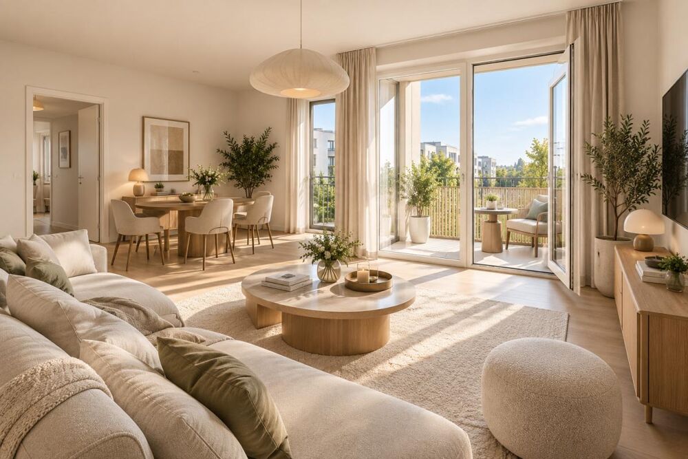 MAGNIFIQUE APPARTEMENT 3 PIECES AVEC LOGGIA BUSSY ST GEORGES + PARKING