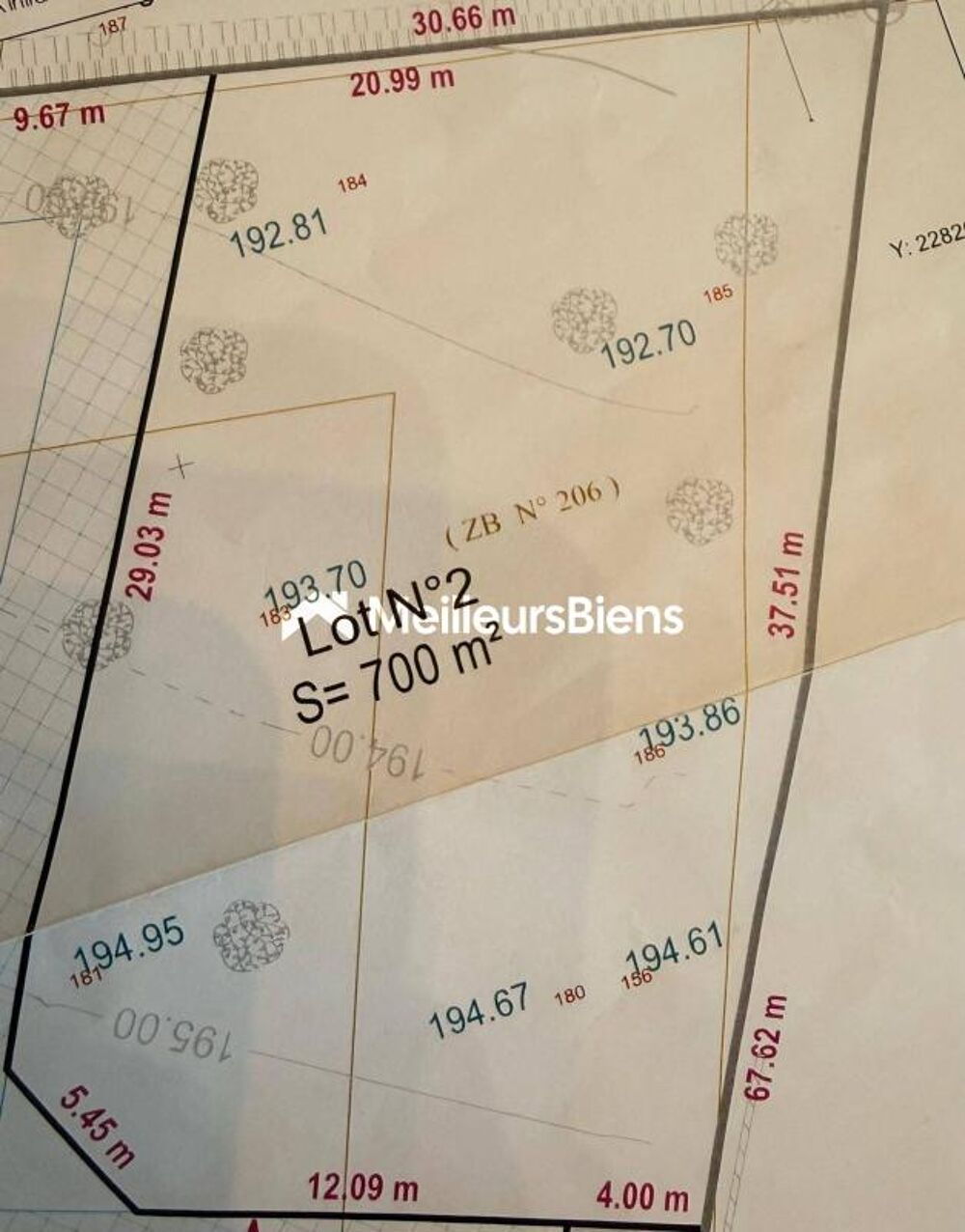 Vente Terrain Terrain 700 m² à Gémil sans vis-à-vis, tout-à-l'égout et viabilisé Gemil