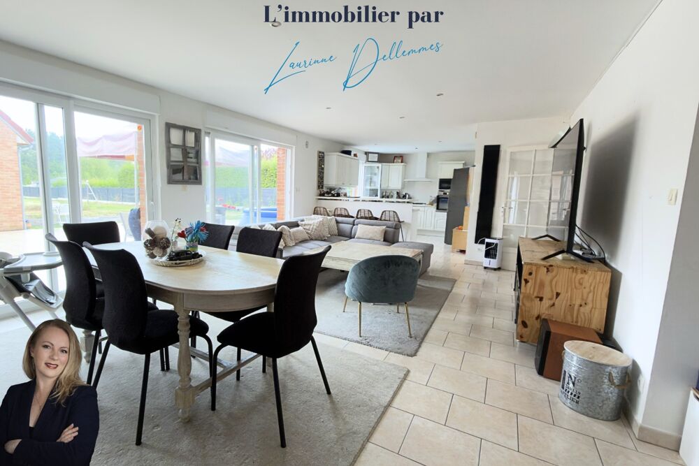 Pavillon individuel semi plain-pied 130 m2, 4 chambres avec garage et son studio indépendant de 30m2 - Thun Saint Amand (59) de