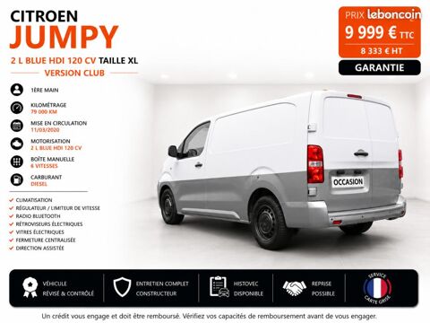 Jumpy 1&deg; Main / 2L B HDI 120cv Version CLUB Taille MAXI XL Clim/Li 2020 occasion 60430 Abbecourt