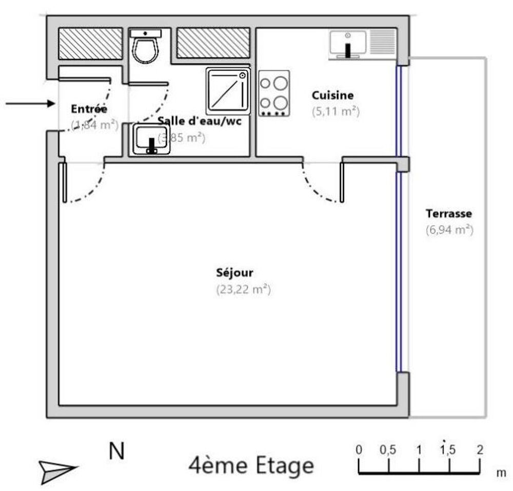 Location Appartement Studio de 35m2 à louer sur Antibes Antibes