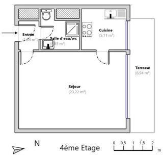  Appartement à louer 1 pièce 35 m²