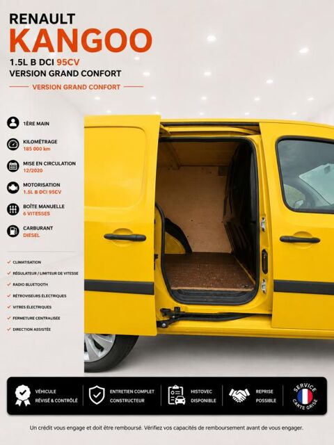 Kangoo Express 1&deg; Main / 1.5L B DCI 95cv de 2021 version GRAND CONFORT CLIM 2021 occasion 60430 Abbecourt