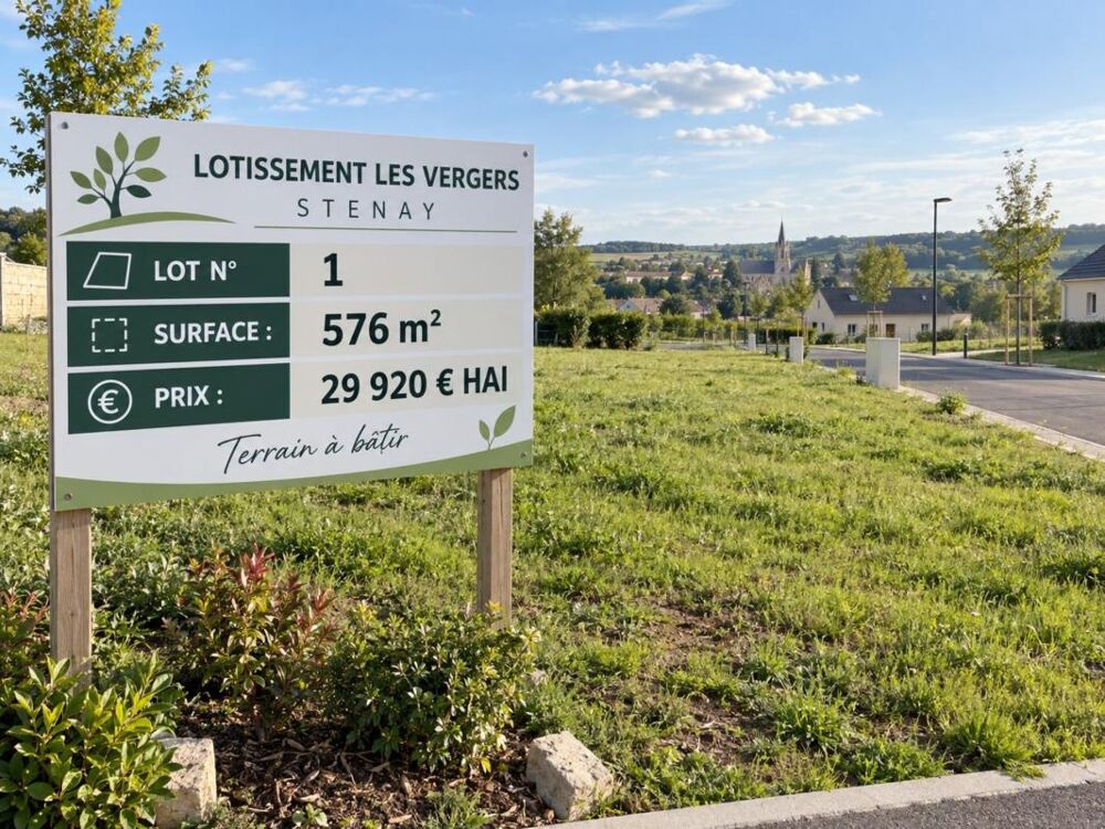 Vente Terrain Proche Belgique et Luxembourg - Stenay 55700 terrain à bâtir viabilisé de 576 m² Stenay