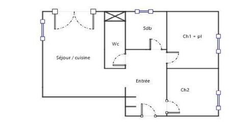  Appartement � louer 3 pi�ces 65 m�