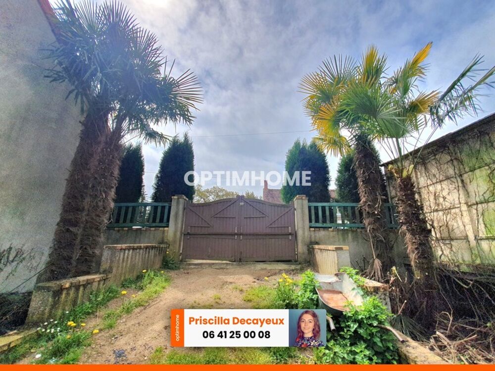 Maison plain-pied 128m², 2 chambres, grenier aménageable, terrain/garage, 97 800€