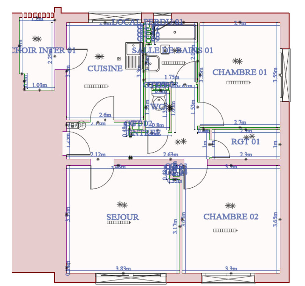 Location Appartement 45000038 - Appartement - F3 - Pfastatt (68120) Pfastatt