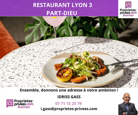 69003 LYON -  Restaurant 94 COUVERTS , TERRASSE PART-DIEU-  140 m&sup2; 165000 69003 Lyon