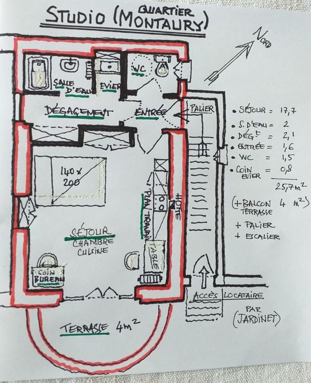Location Appartement Studio de 26m2 à louer sur Nîmes Nimes