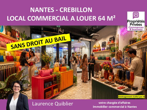 NANTES CENTRE VILLE - LOCAL COMMERCIAL 64 m&sup2;  A LOUER 2150 44000 Nantes