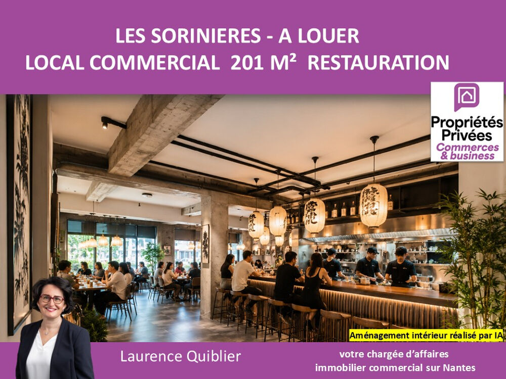   44000 NANTES LOCAL COMMERCIAL RESTAURATION 201 m²  LES SORINIERES 