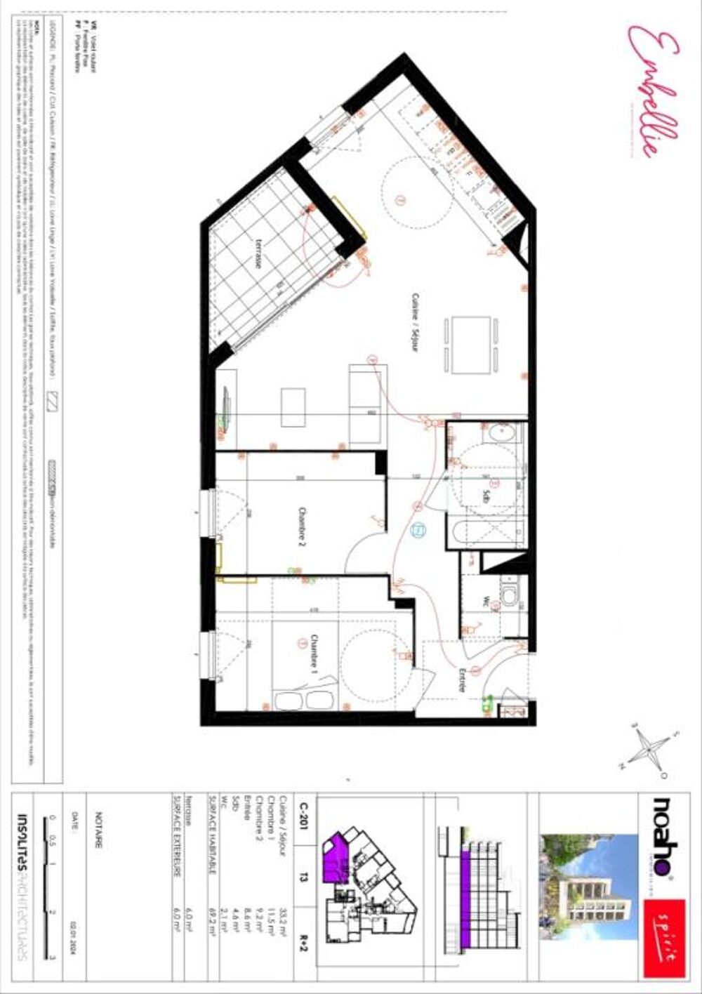 Appartement T3 - NEUF - EMBELLIE - Foch Sully