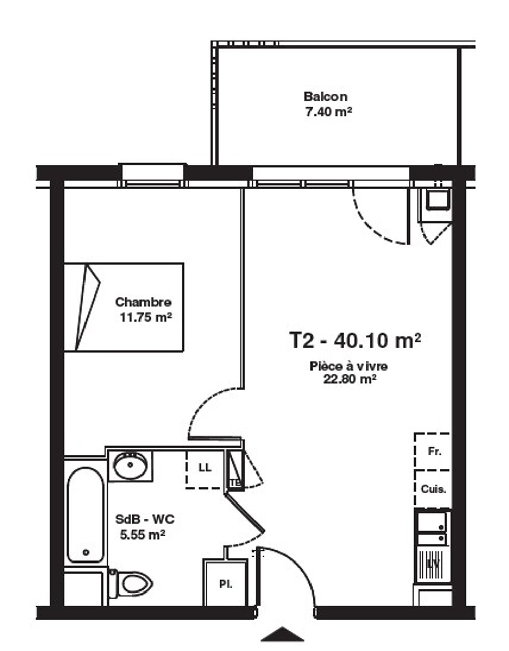Location Appartement T2 neuf avec balcon et parking à Mainvilliers Mainvilliers