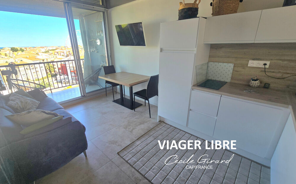 Vente Appartement VIAGER LIBRE – CAP D'AGDE (34)– T2, BALCON AVEC VUE DÉGAGÉE JUSQU'AU PORT ET LA MER Le cap d agde