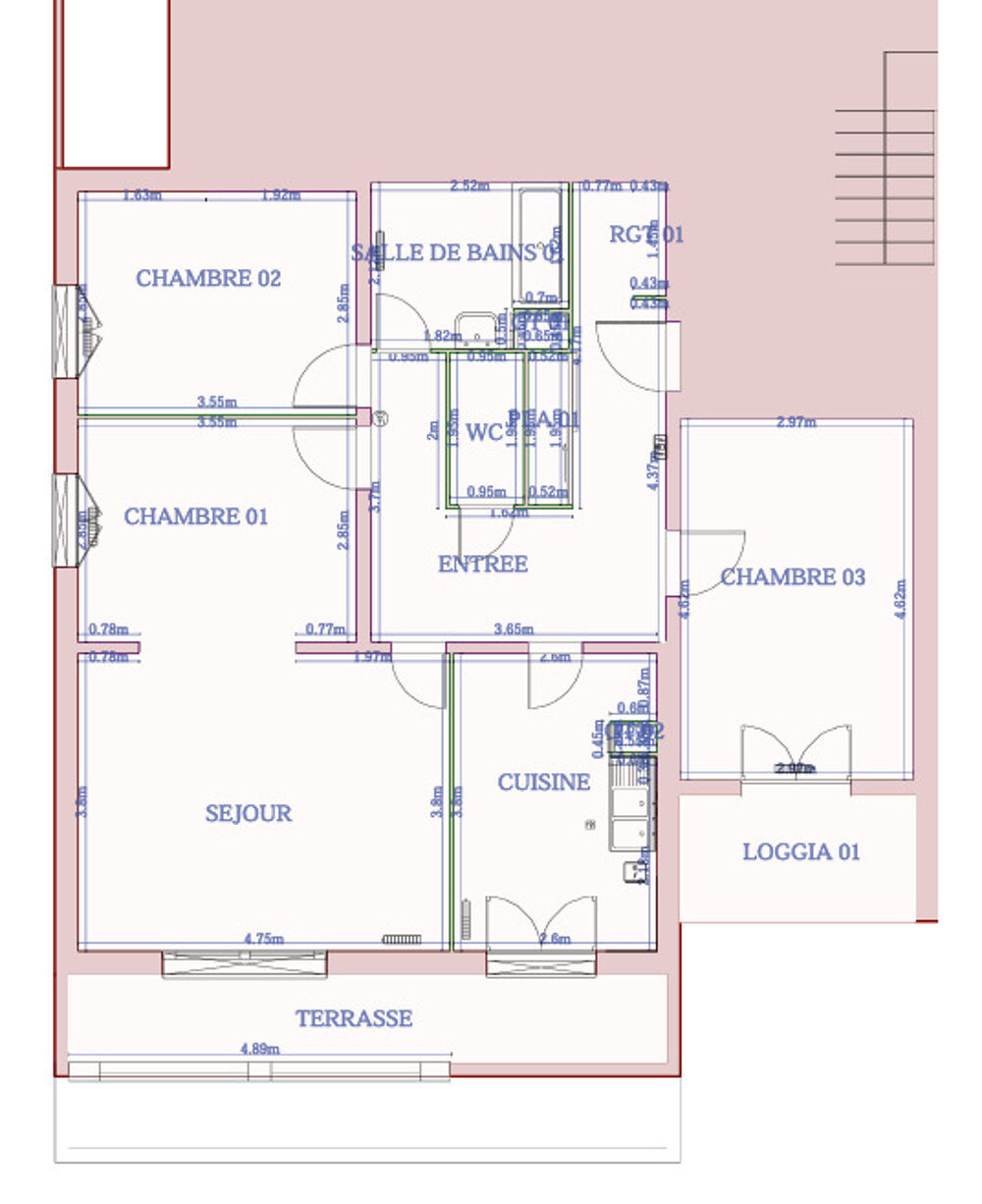 Location Appartement 36200012 - Appartement - F4 - Mittelwihr (68630) Mittelwihr