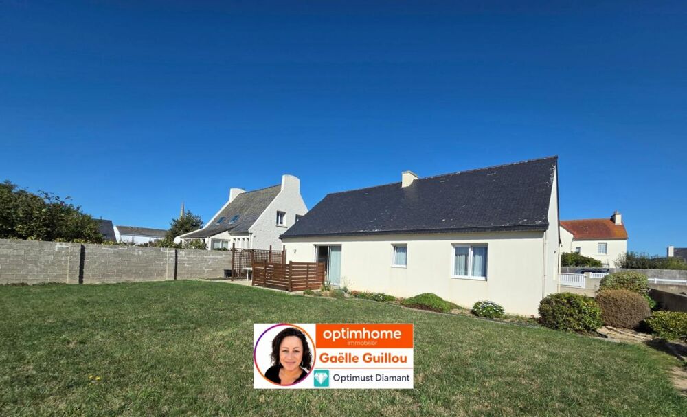 Vente Maison PLOUESCAT : Maison plain pied de 98m² - Plein centre - 2/3 chambres + Garage - Jardin Plouescat
