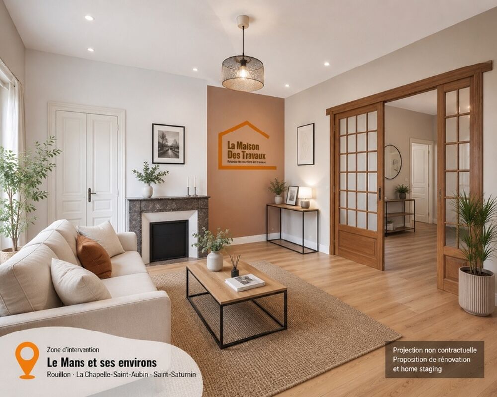Vente Maison LE MANS Maison de type Mancelle à rénover quartier Olivier HEUZÉ 3 chambres et un bureau Le mans
