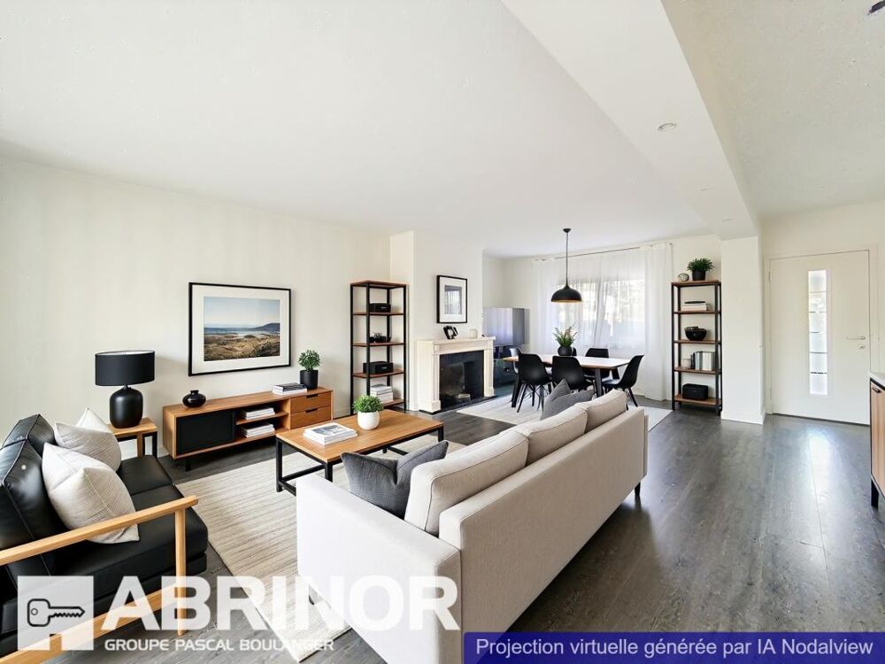 Maison individuelle, 3 chambres, 1 bureau ou chambre en RDC, jardin, sous-sol complet