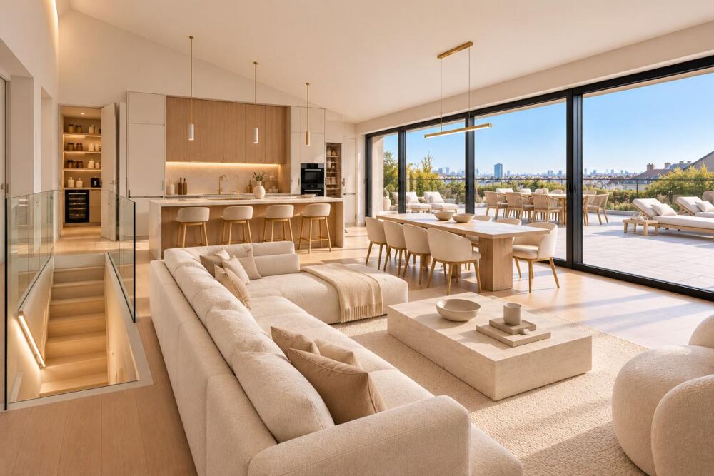 Vente Appartement RARE ! DUPLEX DE 137 M² AUX DERNIERS ÉTAGES AVEC GRANDE TERRASSE, FACE AU PARC VU TOUR EIFFEL Vanves