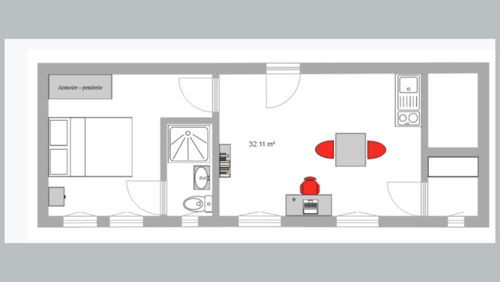 Location Appartement Studio de 31m2 à louer sur Toulon Toulon