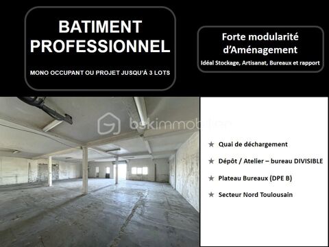 B&acirc;timent professionnel &agrave; forte modularit&eacute; – Id&eacute;al si&egrave;ge d'entreprise et investissement locatif &agrave; haut rendement 388000 31620 Fronton