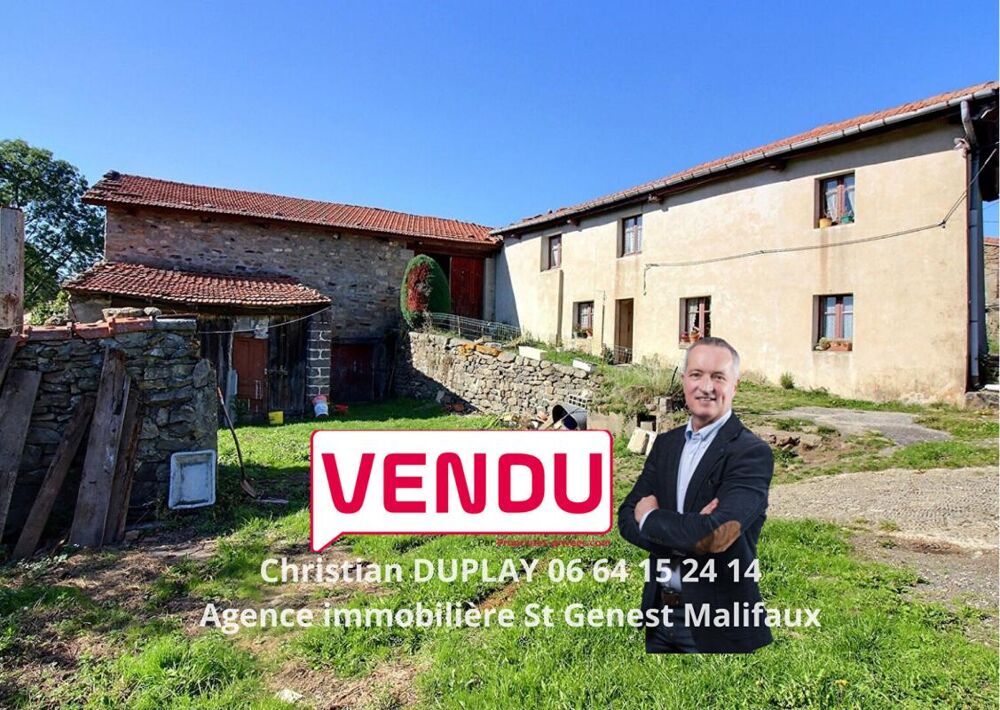 Vente Maison *** VENDU *** EXCLUSIVITE Saint Romain les Atheux 42660 maison type corps de ferme en L à rénover entièrement sur 1280m² de terr Saint romain les atheux
