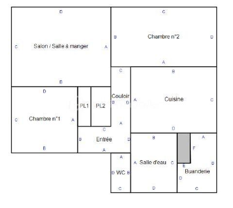   ***APPARTEMENT 56M2  2CHAMBRES REFAIT A NEUF AVEC BALCON, CAVE, BOX PARKING PRIVATIF DIEPPE*** Appartement - 4 pièce(s) - 56 m²