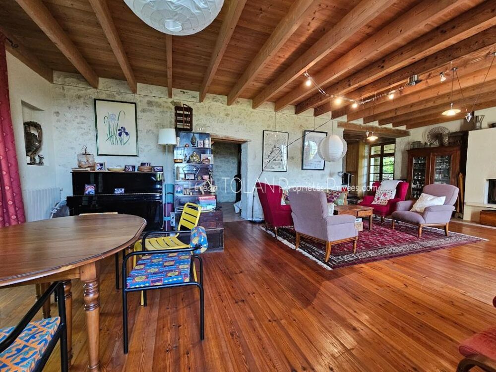 Laroque-Timbaut, maison 18ème, 324 m², 10 pièces, double garage, terrasses, vue