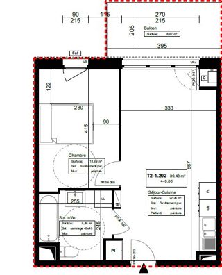  Appartement à louer 2 pièces 40 m²