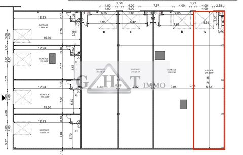   ENTREPOT 215M2  A LOUER BONDOUFLE 