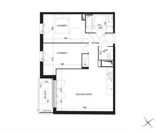  Appartement à vendre 3 pièces 59 m²
