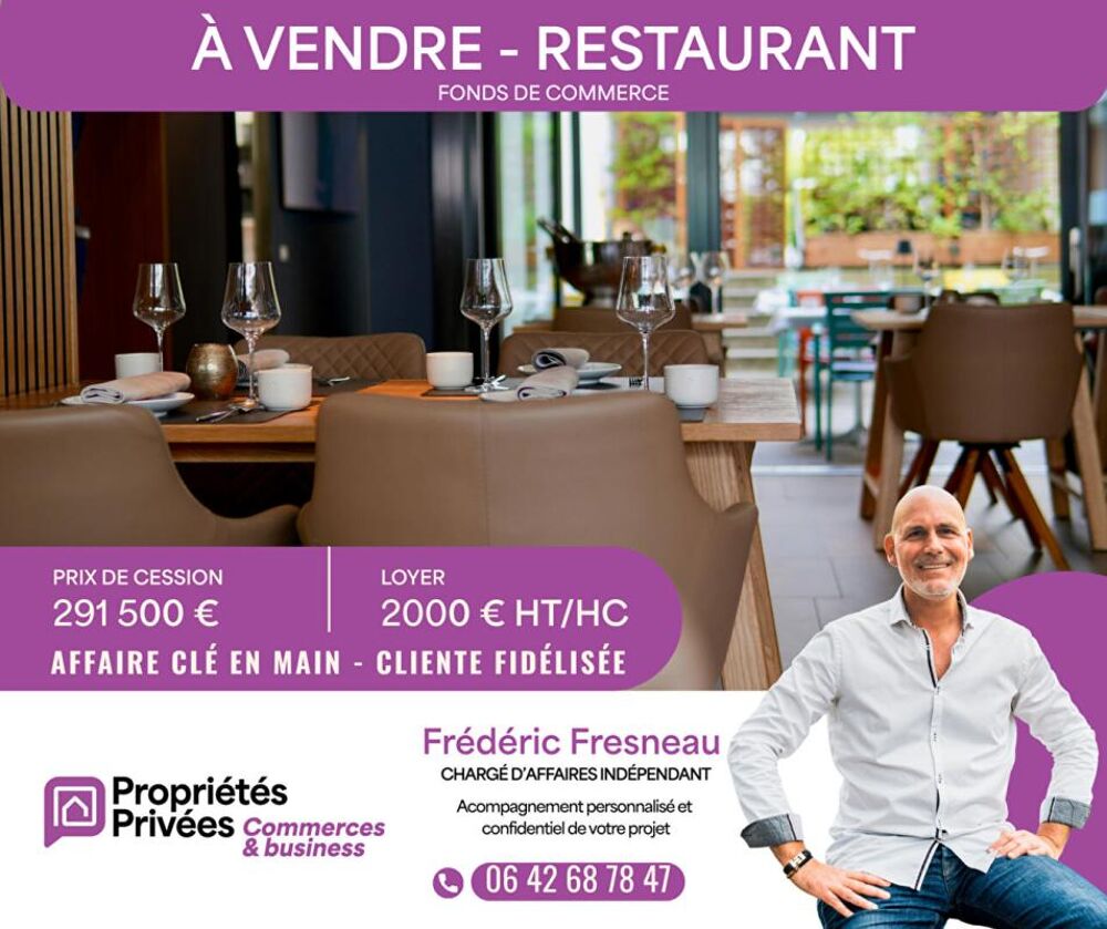   56000 VANNES - Restaurant 70 places, avec  logement T2 