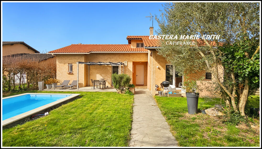 Maison PLAIN-PIED 110,23 M² - 6 pièces - 3 chambres + Mezzanine -Garage - Piscine neuve - PARCELLE 949 M² SEGOUFIELLE (32)