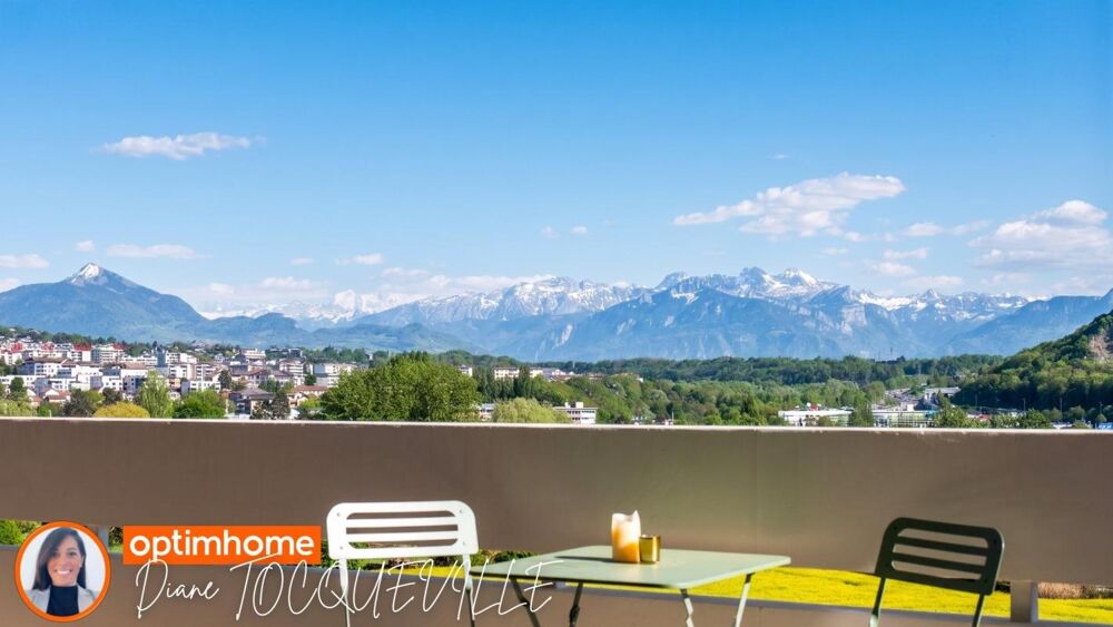 Attique traversant  Vue panoramique Mont-Blanc & Jura  101 m²  Dernier étage