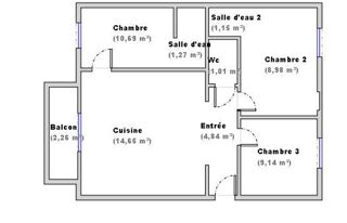 Appartement � vendre 4 pi�ces 53 m�