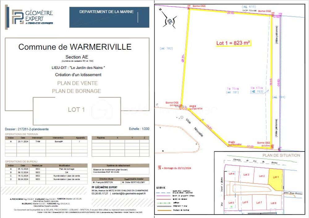 Vente Terrain Terrain à bâtir viabilisé Warmeriville