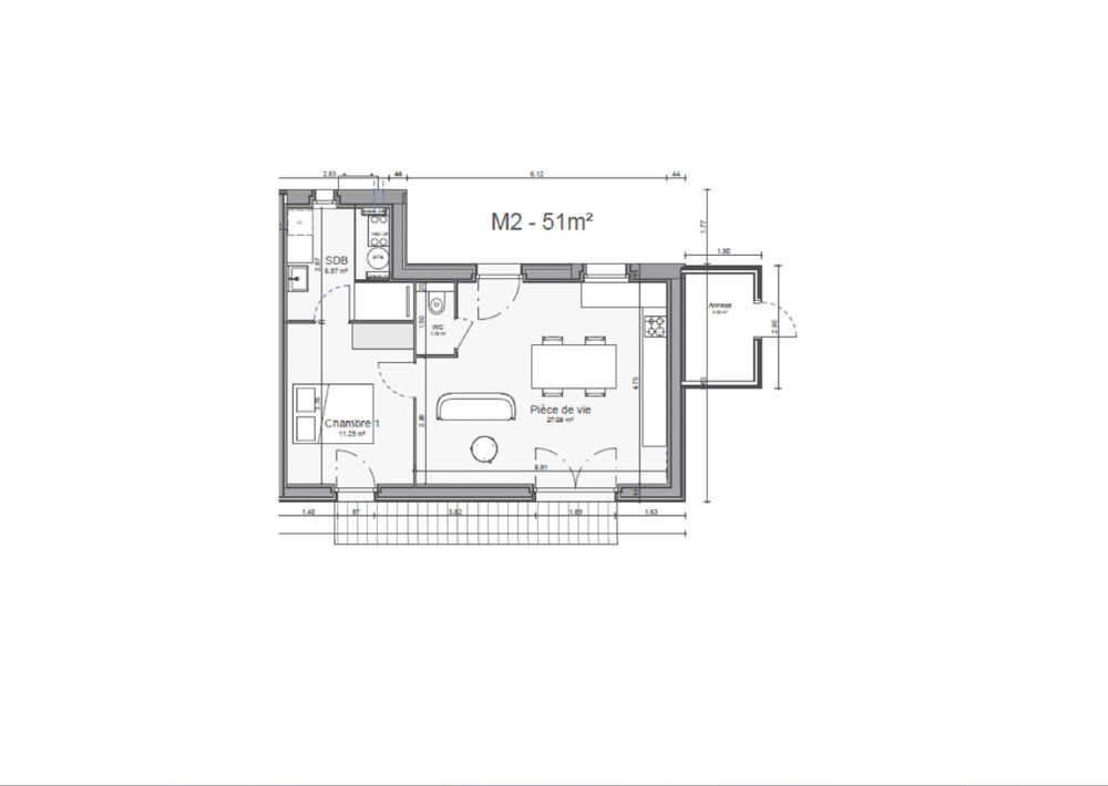 Maison ossature bois à vendre 2 pièces 51 m²BLETTERANS (39)