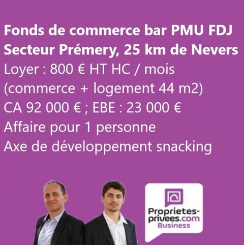 PREMERY - FONDS DE COMMERCE BAR PMU FDJ 69000 58000 Nevers