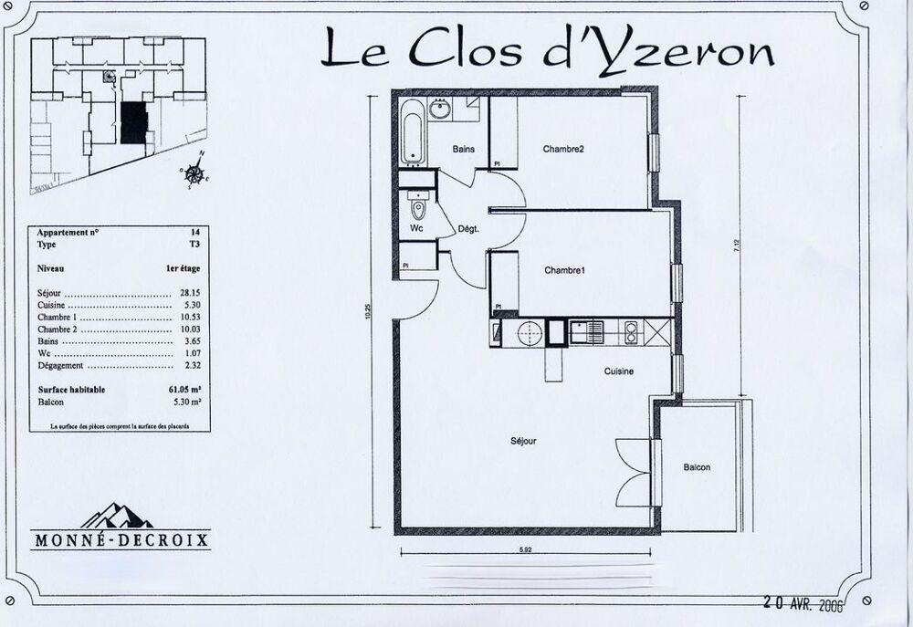 Location Appartement Appartement de 61m2 à louer sur Oullins Oullins