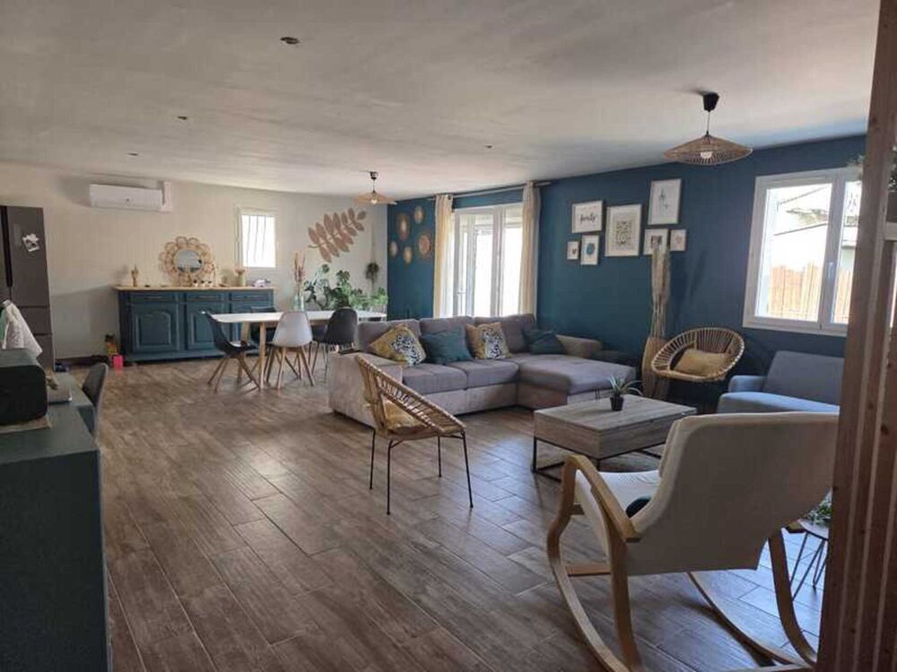 Vente Maison MOUSSAN – Villa familiale de plain-pied 150 m² – 4 chambres – Piscine – Garage – DPE A Moussan