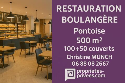 PONTOISE - 500 M² - RESTAURATION BOULANGERE, SNACK, SANDWICHERIE 490000 95300 Pontoise