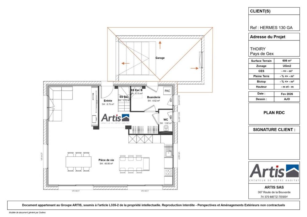 THOIRY proche Centre village - Maison ARTIS 129 m² + Terrain 600 m²