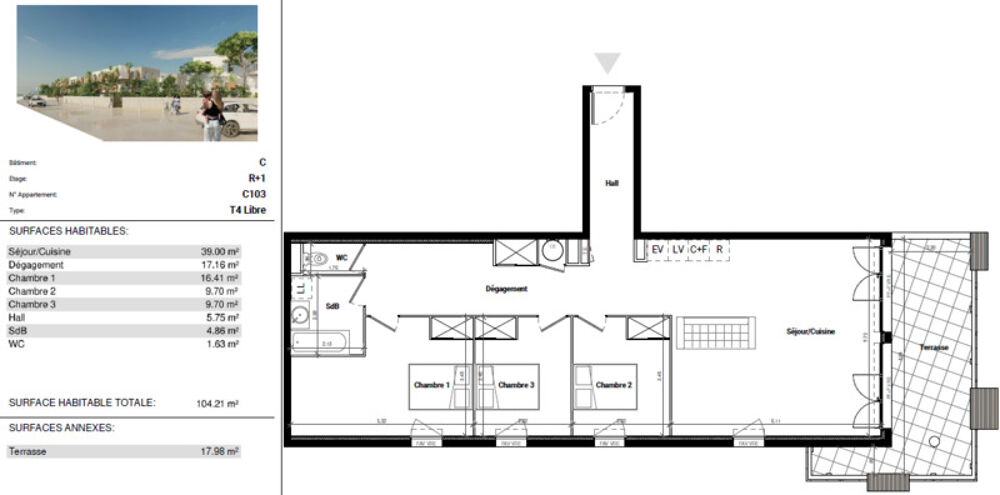 Appartement à vendre 4 pièces à FRONTIGNAN (34)